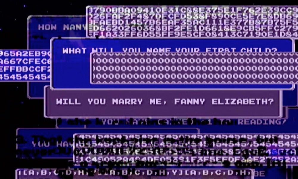 A glitchy 16 bit error screen.