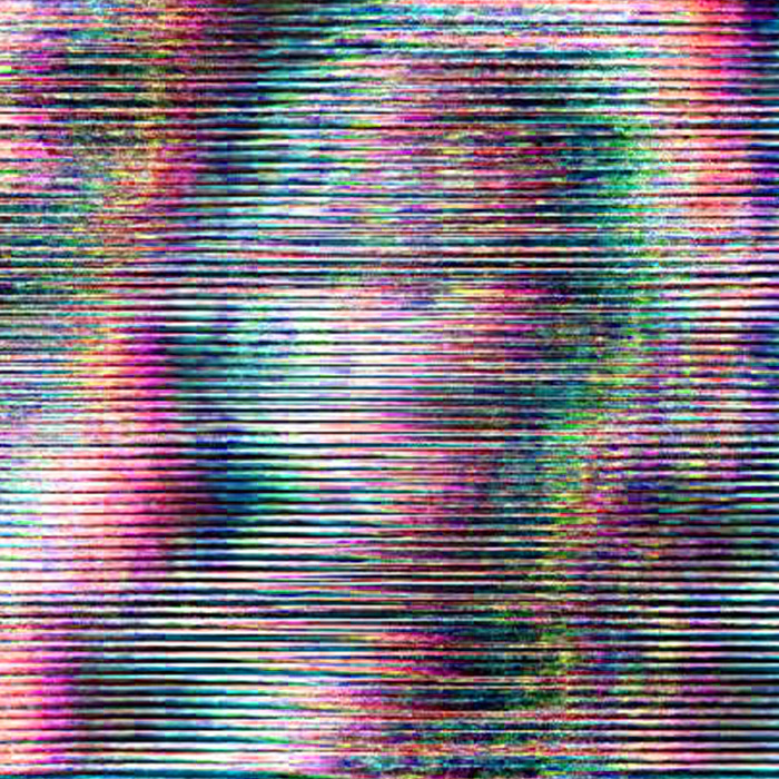 An abstract, glitchy image.