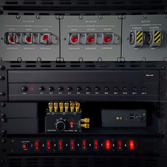 A complex AV input stack.