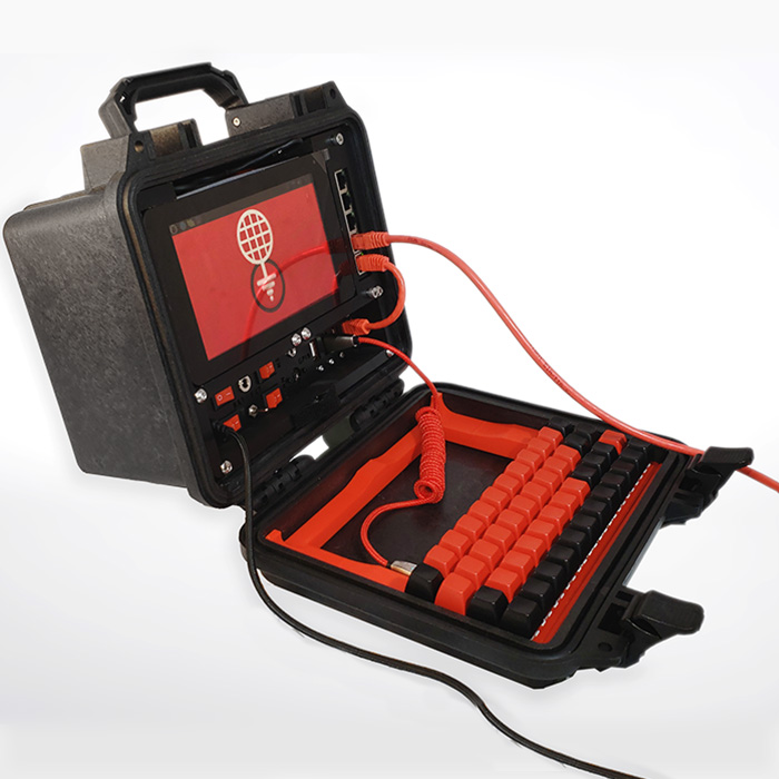 A red and black themed DIY computer.