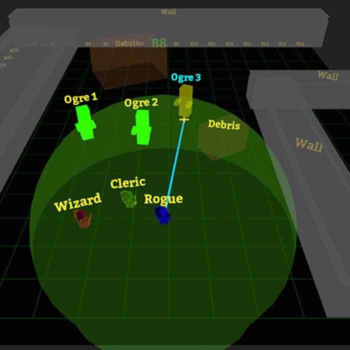 A low poly DIY TTRPG battlefield layout.